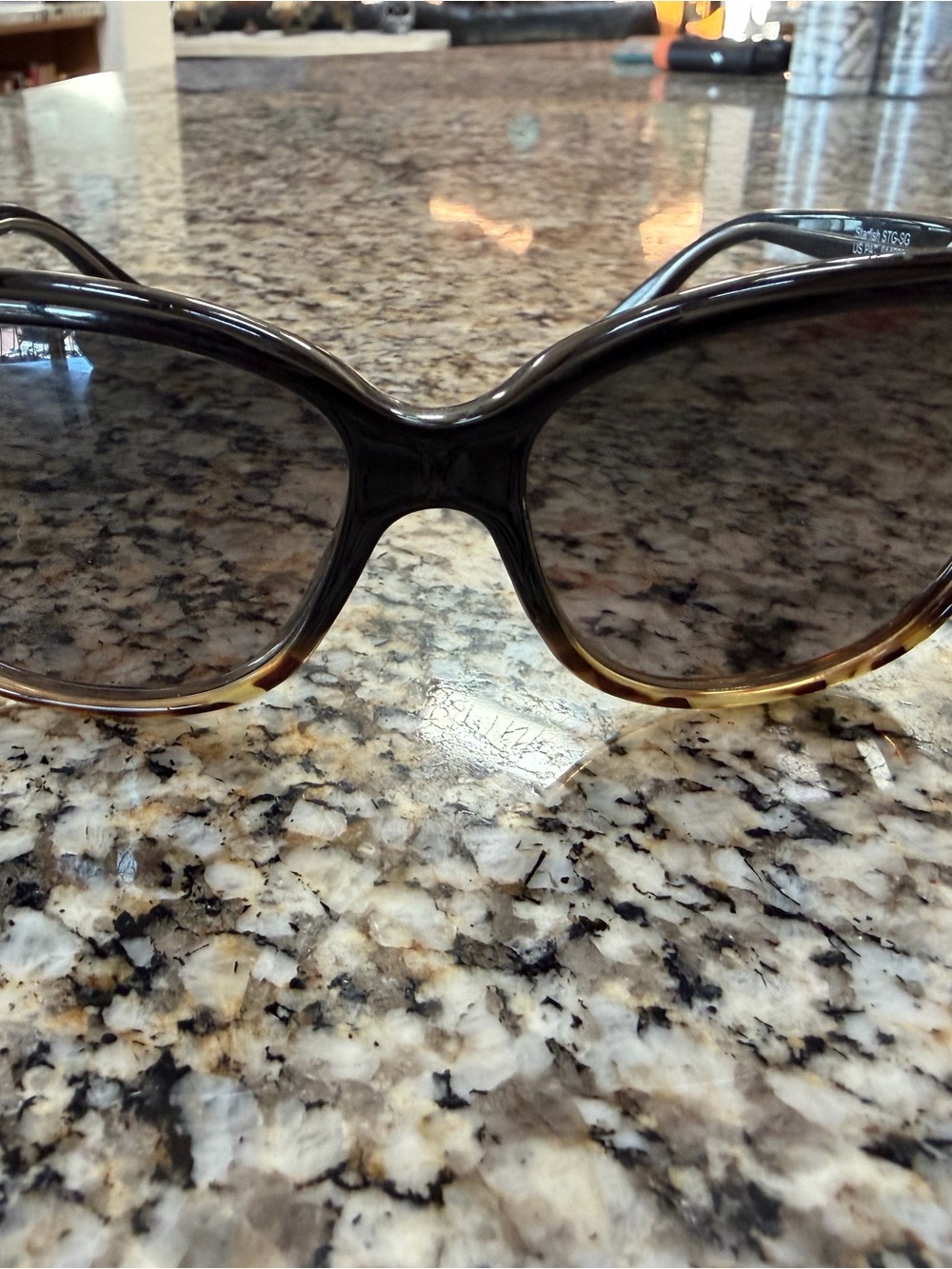 Maui Jim Two-Tone Brown Gradient Oversized Sunglasses
